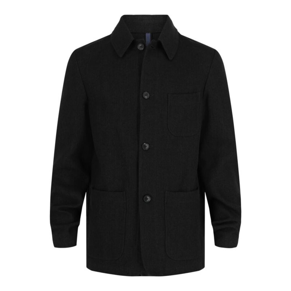Slowear Monterdoro Regular-Fit Overshirt Black Mens